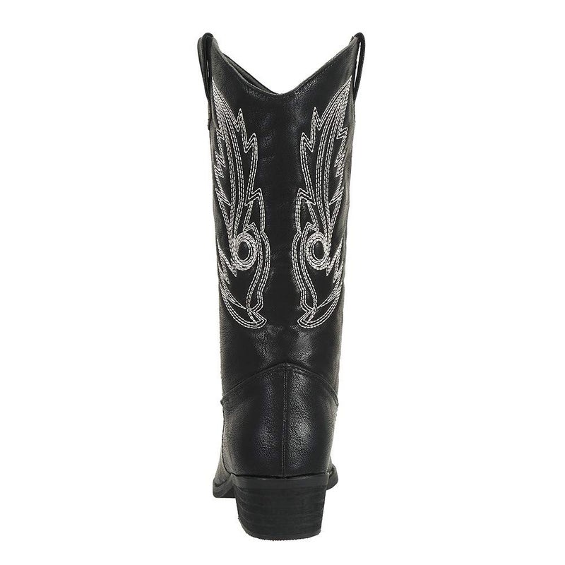 SheSole Women's Wide Calf Western Cowgirl Cowboy Boots Black Size 8 - Image 3